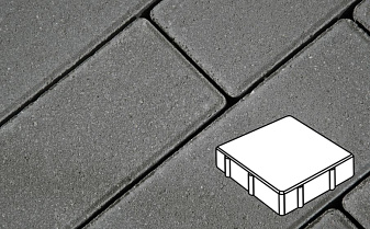 Плитка тротуарная Готика Profi, Квадрат, серый, полный прокрас, с/ц, 200*200*60 мм