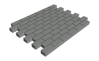 Плитка тротуарная SteinRus Прямоугольник Б.6.П.6, гладкая, серый, 200*100*60 мм