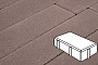Плитка тротуарная Готика Profi, Брусчатка, коричневый, частичный прокрас, с/ц, 200*100*80 мм