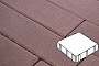 Плитка тротуарная Готика Profi, Квадрат, темно- коричневый, частичный прокрас, с/ц, 300*300*60 мм