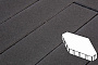 Плитка тротуарная Готика Profi, Зарядье без фаски, черный, частичный прокрас, с/ц, 600*400*100 мм
