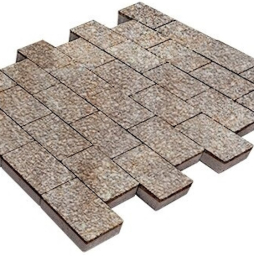 Плитка тротуарная SteinRus Севилья В.8.П.8, Native, ColorMix Берилл, 300*150*80 мм
