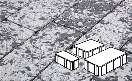 Плитка тротуарная Готика Granite FINERRO, Новый Город, Диорит 260/160/100*160*80 мм