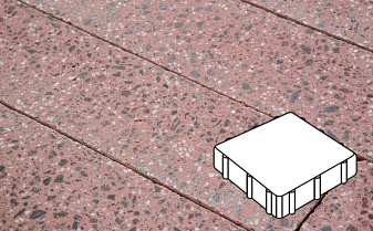 Плитка тротуарная Готика, City Granite FINO, Квадрат, Ладожский, 300*300*80 мм