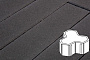 Плитка тротуарная Готика Profi, Шемрок, черный, частичный прокрас, с/ц, 200*200*100 мм