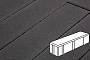 Плитка тротуарная Готика Profi, Брусок, черный, частичный прокрас, с/ц, 180*60*80 мм