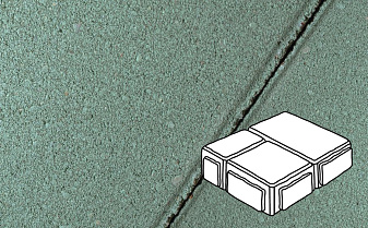 Плитка тротуарная Готика Profi, Старый Город, зеленый, частичный прокрас, б/ц, толщина 60 мм, комплект 3 шт
