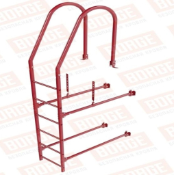 Лестница фасадная Borge (верхняя секция) оцинкованная RAL 3003, 1,8 м