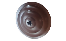 Накладка декоративная BRAAS, 125/90 мм, сталь, темно-коричневый