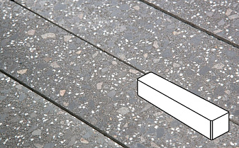 Плитка тротуарная Готика, City Granite FINO, Ригель, Ильменит, 360*80*80 мм