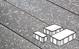 Плитка тротуарная Готика, City Granite FINO, Новый Город, Ильменит, 260/160/100*160*80 мм