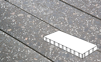 Плитка тротуарная Готика, City Granite FINO, Плита, Ильменит, 900*300*80 мм