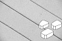 Плитка тротуарная Готика Profi Веер, светло-серый, частичный прокрас, с/ц, толщина 60 мм, комплект 3 шт