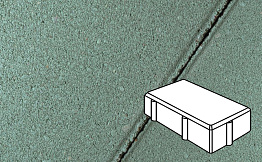 Плитка тротуарная Готика Profi, Брусчатка В.2.П.8, зеленый, частичный прокрас, б/ц, 200*100*80 мм