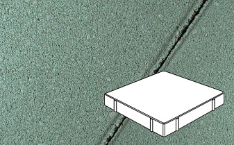 Плитка тротуарная Готика Profi, Квадрат, зеленый, частичный прокрас, б/ц, 600*600*80 мм