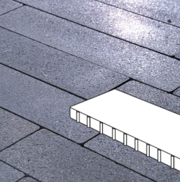 Плитка тротуарная Готика, Granite FINO, Плита Б.10.П.10, Амфиболит, 1000*500*100 мм