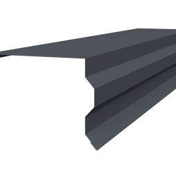 Планка торцевая фигурная 100*85 мм Grand Line Rooftop Бархат RAL 7024, 3 м