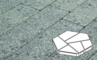 Плита тротуарная Готика Granite FINERRO, полигональ, Порфир, 893*780*80 мм