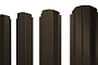Штакетник П-образный А фигурный 0,5 GreenCoat Pural BT RR 32 темно-коричневый