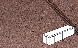 Плитка тротуарная Готика Profi, Брусок, оранжевый, частичный прокрас, с/ц, 180*60*80 мм