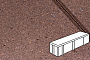 Плитка тротуарная Готика Profi, Брусок, оранжевый, частичный прокрас, с/ц, 180*60*80 мм