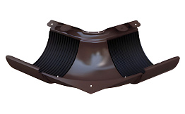 Внутренний угол желоба 135° BRAAS, 125/90 мм, сталь, темно-коричневый