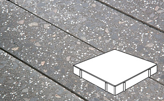 Плитка тротуарная Готика, City Granite FINO, Квадрат, Ильменит, 600*600*80 мм