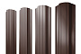 Штакетник Прямоугольный фигурный 0,45 PE RAL 8017 шоколад