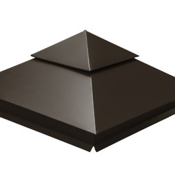 Колпак на столб Двойной Grand Line, 0,5 GreenCoat Pural BT Matt, RR 32, 390*390 мм