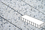 Плитка тротуарная Готика, City Granite FINERRO, Плита, Грис Парга, 500*125*100 мм
