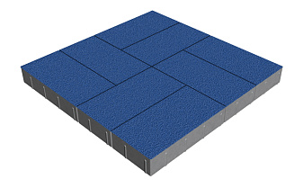 Плитка тротуарная SteinRus Грас, Native, синий, 400*200*80 мм