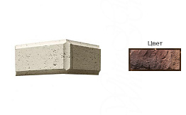 Рустовый камень угловой элемент White Hills 853-45 коричневый, 260*300*142*21-40 мм