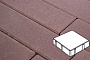 Плитка тротуарная Готика Profi, Квадрат, темно- коричневый, частичный прокрас, с/ц, 200*200*80 мм