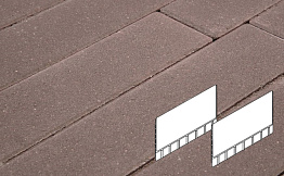 Плитка тротуарная Готика Profi, Плита AI, коричневый, частичный прокрас, с/ц, 700*500*80 мм