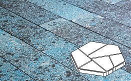 Плитка тротуарная Готика, Granite FINO, Полигональ, Азул Бахия, 893*780*80 мм