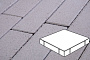 Плитка тротуарная Готика Profi, Квадрат, белый, частичный прокрас, б/ц, 500*500*100 мм