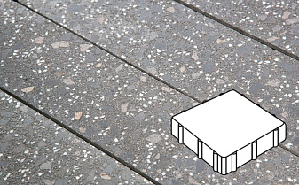 Плитка тротуарная Готика, City Granite FINO, Квадрат, Ильменит, 300*300*80 мм