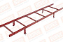 Лестница кровельная Borge для металлочерепицы, профнастила, композитной черепицы, материалов на основе битума оцинкованная RAL 3011, 1,8 м