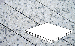 Плитка тротуарная Готика, Granite FINERRO, Плита, Грис Парга, 1000*1000*100 мм
