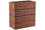 Кирпич облицовочный ЛСР коричневый рустик, утолщенные стенки, М175, 250*120*65 мм