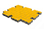 Плитка тротуарная BRAER Волна желтый, 240*135*80 мм