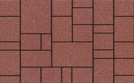 Плитка тротуарная Мюнхен Б.2.Ф.6см гладкий красный