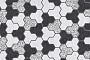 Плитка тротуарная Трилистник В.7.Ф.10 Стоунмикс белый с черным