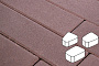 Плитка тротуарная Готика Profi Веер, темно-коричневый, частичный прокрас, с/ц, толщина 60 мм, комплект 3 шт