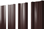 Штакетник М-образный А 0,5 GreenCoat Pural BT RR 887 шоколадно-коричневый