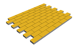Плитка тротуарная SteinRus Прямоугольник А.6.П.4, гладкая, желтый, 200*100*40 мм