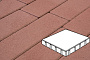 Плитка тротуарная Готика Profi, Квадрат, красный, частичный прокрас, б/ц, 400*400*80 мм
