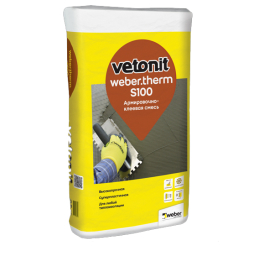 Армировочно-клеевая смесь для теплоизоляции weber.therm, S100, 25 кг