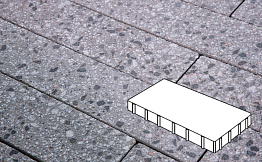 Плитка тротуарная Готика, Granite FINERRO, Плита, Галенит, 600*300*60 мм
