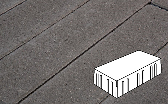 Плитка тротуарная Готика Profi, Скада без фаски, темно-серый, частичный прокрас, с/ц, 225*150*100 мм